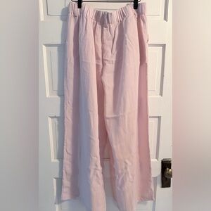 HALARA Light Pink Wide Leg Elastic Waist Pants